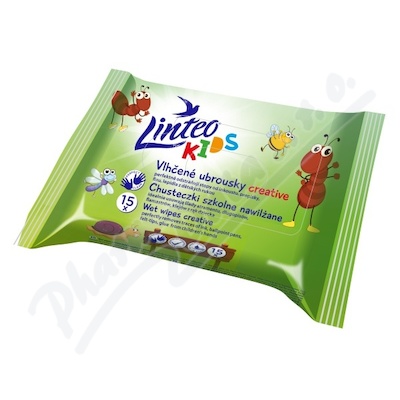 LINTEO KIDS Vlhčené ubrousky creative 15ks