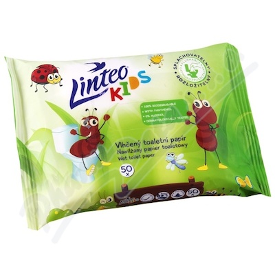 LINTEO KIDS Vlhčený toaletní papír 50ks