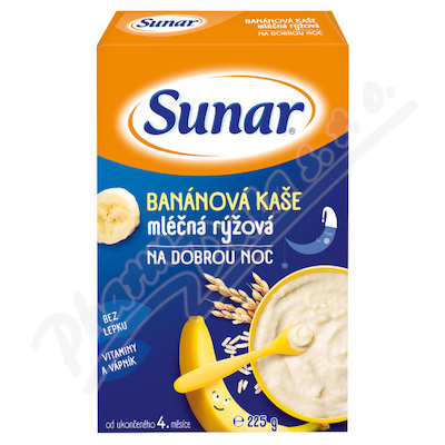 Sunar mléčná banánová kaše na dobrou noc 225g