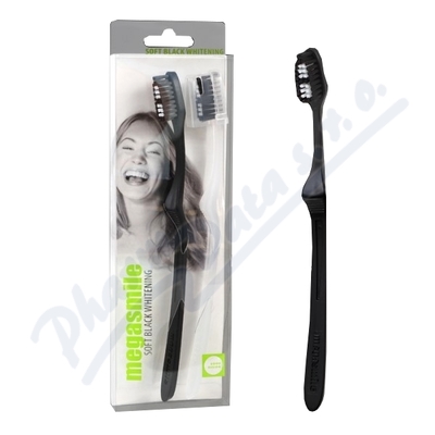 MegaSmile Soft Black Whitening zubní kartáček 2ks