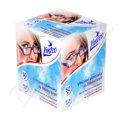 LINTEO Vlhčené ubrousky na brýle 50ks