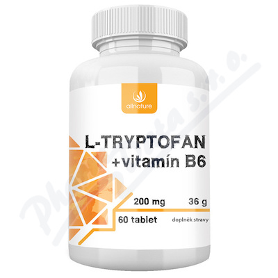 Allnature L-tryptofan+vit.B6 200mg/2.5mg tbl.60