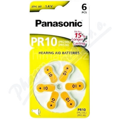 Panasonic PR10 baterie do naslouchadel 6ks