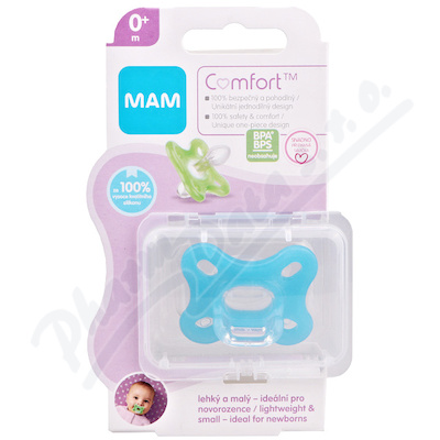 MAM Dudlík Comfort 0+m modrý 1ks
