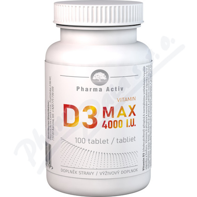 Vitamin D3 MAX 4000 I.U. tbl.100