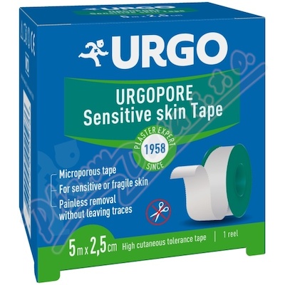 URGO PORE Náplast netkaný textil 2.5cmx5m NOVÁ