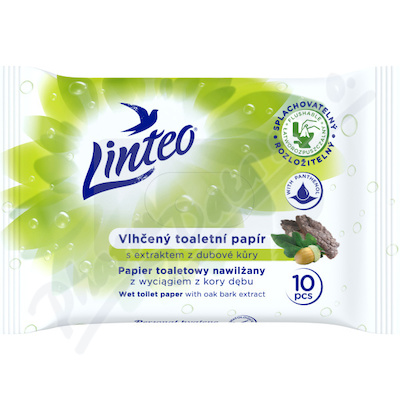LINTEO Vlhčený toaletní papír s dubovou kůrou 10ks