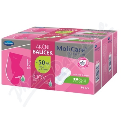 Inko. vložky MoliCare Lady Pad 2kap Duopack 2x14ks