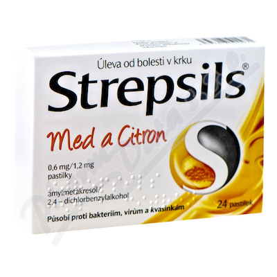 Strepsils med a citron 0.6mg/1.2mg pas.24