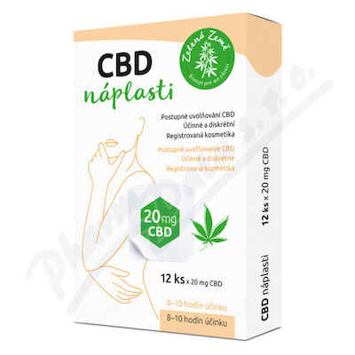 Zelená Země CBD náplasti 20mg 12ks