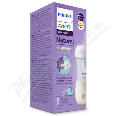 Philips AVENT Láhev Nat.Resp.vent.AF 260ml 1m+slon