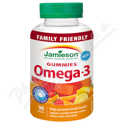 JAMIESON Omega-3 Gummies želatinové pastilky 90ks