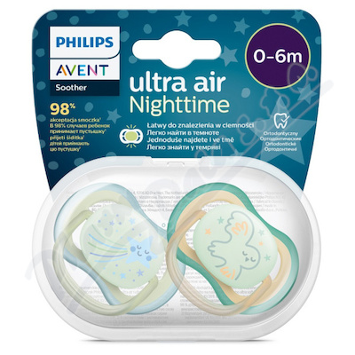 Philips AVENT Šidít.Ult.air 0-6m noč.chl./obr.2ks