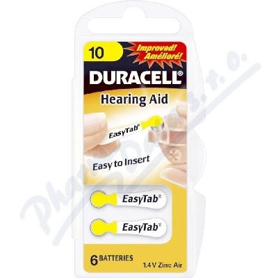 Duracell DA10 baterie do naslouchadel 6ks