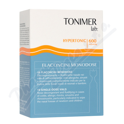 TONIMER lab Hypertonic 600mOsm/kg jednod.amp.18ks