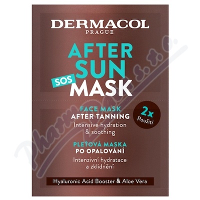 Dermacol AFTER SUN pleťová maska 2x8ml