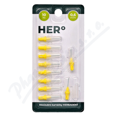 HERo mezizubní kartáček 0.6mm žlutý 10ks