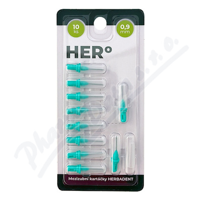 HERo mezizubní kartáček 0.9mm zelený 10ks