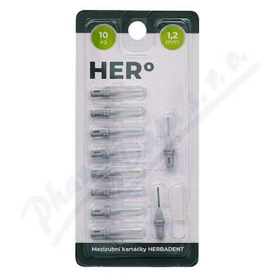 HERo mezizubní kartáček 1.2mm šedý 10ks