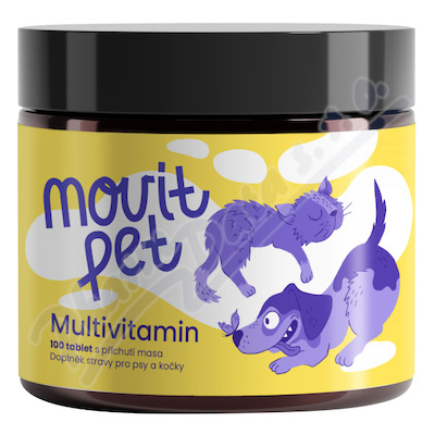 MOVit PET Multivitamin s příchutí masa tbl.100