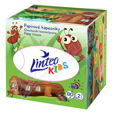 Papírové kapes.LINTEO KIDS 2-vrstvé bílé 80ks