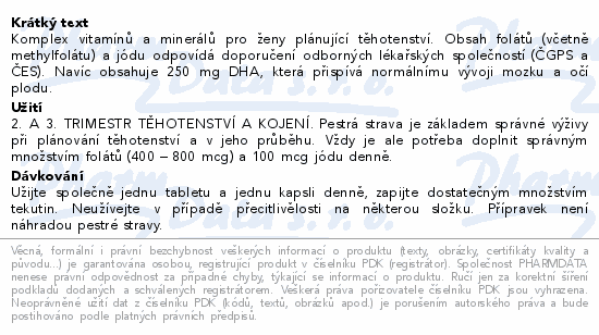 Chytré miminko methylfolát 2 s DHA tbl.60+cps.60