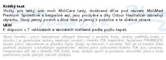 MoliCare Lady 1.5 kapky P14 (MoliMed micro)