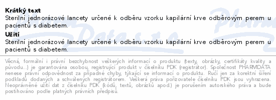 Rightest sterilní jednorázové lancety 100ks