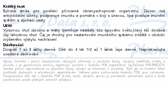 LEROS Prohřátí imunita čaj 20x2g