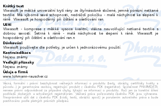 Komprese Vliwasoft ster.10x20cm/4vr.150ks