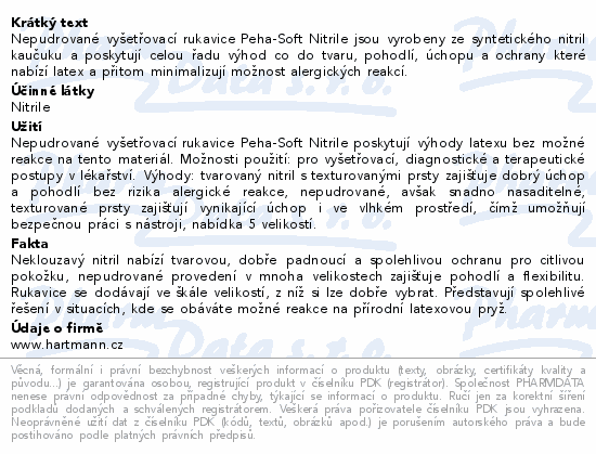 Rukavice vyš.Peha-Soft NITRILE b.pudru nes.L 100ks