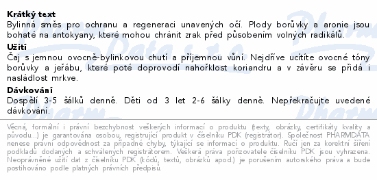 LEROS Silné oči borůvka&měsíček čaj 20x1.5g
