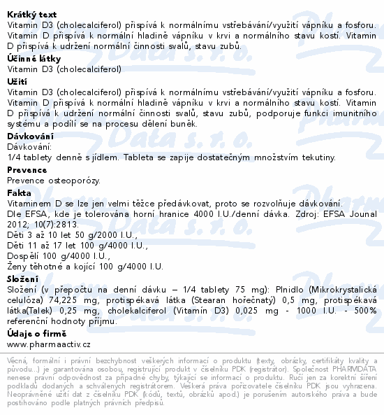 Vitamin D3 MAX 4000 I.U. tbl.30