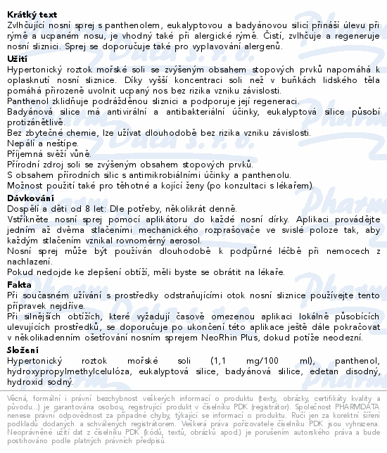 NeoRhin Plus nosní sprej 30ml ENEO
