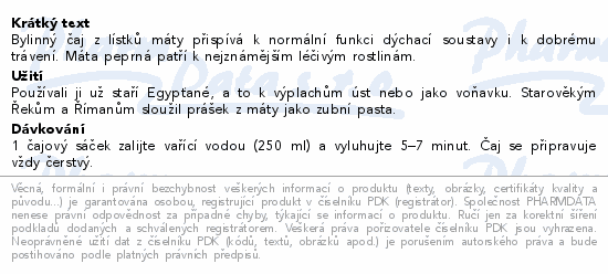 LEROS Máta čaj 20x1.5g