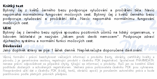 LEROS Černý bez čaj 20x1g