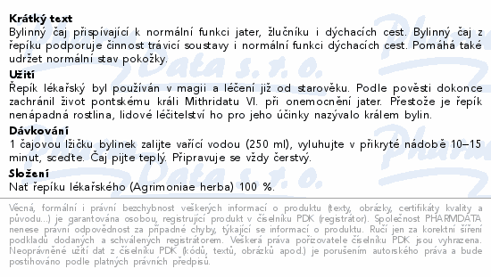 LEROS Řepík čaj 40g