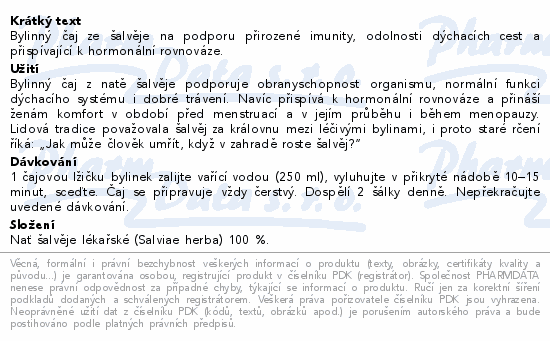 LEROS Šalvěj čaj 40g