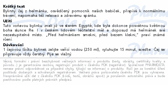 LEROS Heřmánek čaj 30g