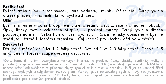 LEROS Dětský čaj cesty dýchací 6m 20x2g