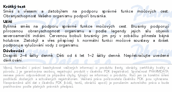 LEROS Cesty močové čaj 20x1.5g