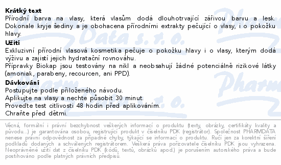 BIOKAP Barva na vlasy 8.64 Tiziánově červená 140ml