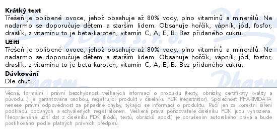 Allnature Třešně sušené 500g