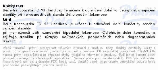 Berle francouzská FD 93 Handicap růžová