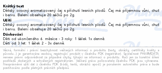 Megafyt Dětský čaj Lesní plody 20x2g