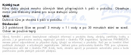 LEROS Dubová kůra čaj 75g