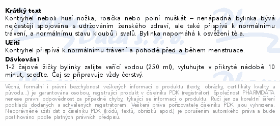 LEROS Kontryhel čaj 50g