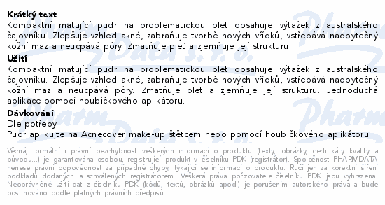 Dermacol Acnecover pudr Sand 3 11g