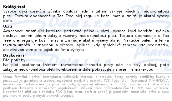 Dermacol Acnecover korektor s TTO 02 1.45g