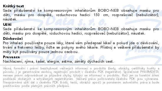 Biotter sada příslušenství k inhalaci BOBO-NEB